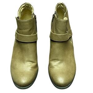 Naturalizer boots ankle booties low heel tan comfortable casual buckle size 8